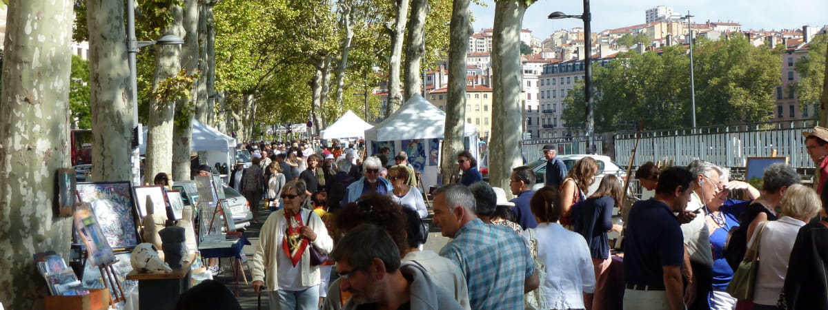 Marché des arts quai de Saône - Lyon